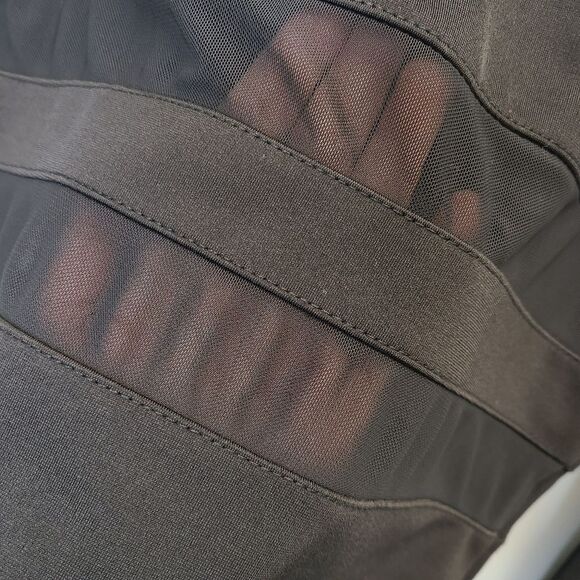 Charlotte Russe Black Long Sleeve Bodycon Sheer Cutout Mini Dress M - Picture 13 of 16